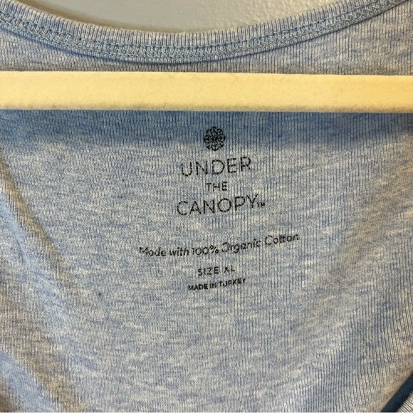 Under the Canopy Tank Light Heathered Blue Organic Cotton Swing Tank Sz XL EUC - Picture 2 of 4